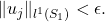 \|u_j\|_{l^1(S_1)} < \epsilon.
