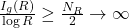 \frac{I_g(R)}{\log R} \geq \frac{N_R}{2} \to \infty