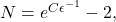 N = e^{C\epsilon^{-1}}-2,