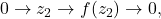0 \to z_2 \to f(z_2) \to 0,