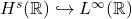 H^s(\mathbb{R}) \hookrightarrow L^\infty(\mathbb{R})