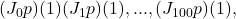 (J_0 p)(1) (J_1 p)(1),...,(J_{100} p)(1),